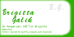 brigitta galik business card